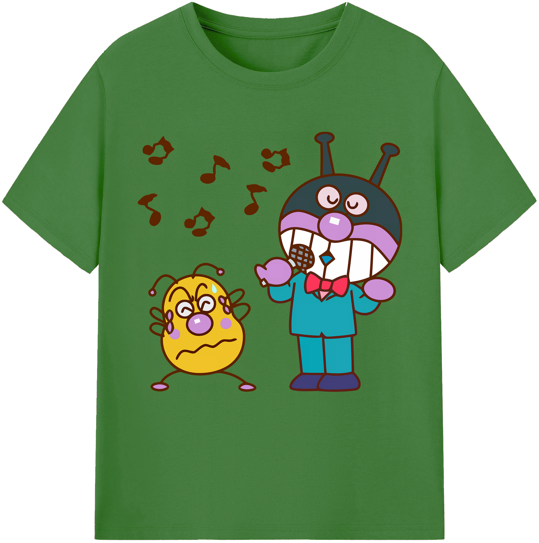 （画像用） アンパンマン Anpanman レディースカジュアルプリントTシャツ（綿100％）